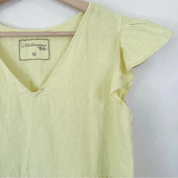 Abito Ruffle  Sleeve Linen Relaxed Fit Dress - Picture 8 of 16